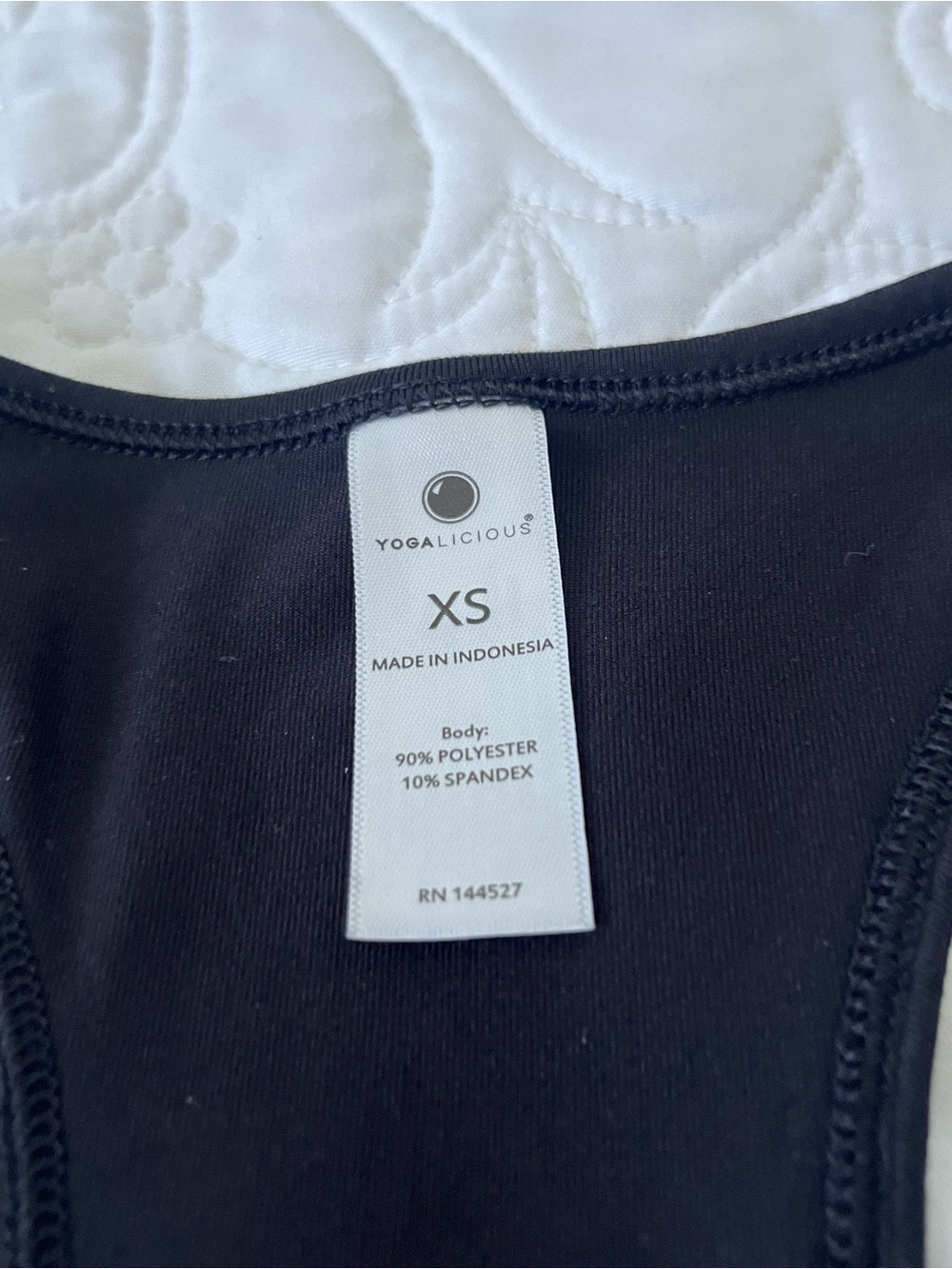Yogalicious Black Racerback Tank Top Size XS - Picture 2 of 10